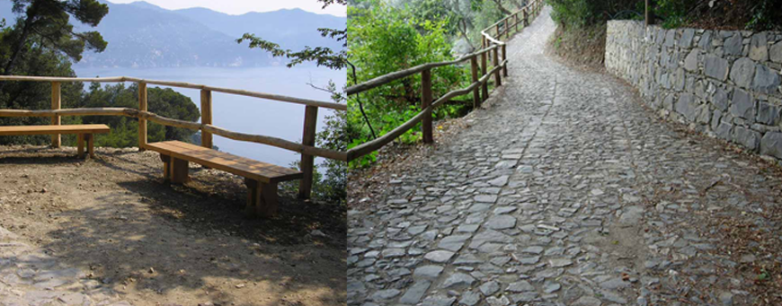 Parco di Portofino  - Lavori di miglioramento e riqualificazione del percorso in località Gave in Comune di Santa Margherita Ligure